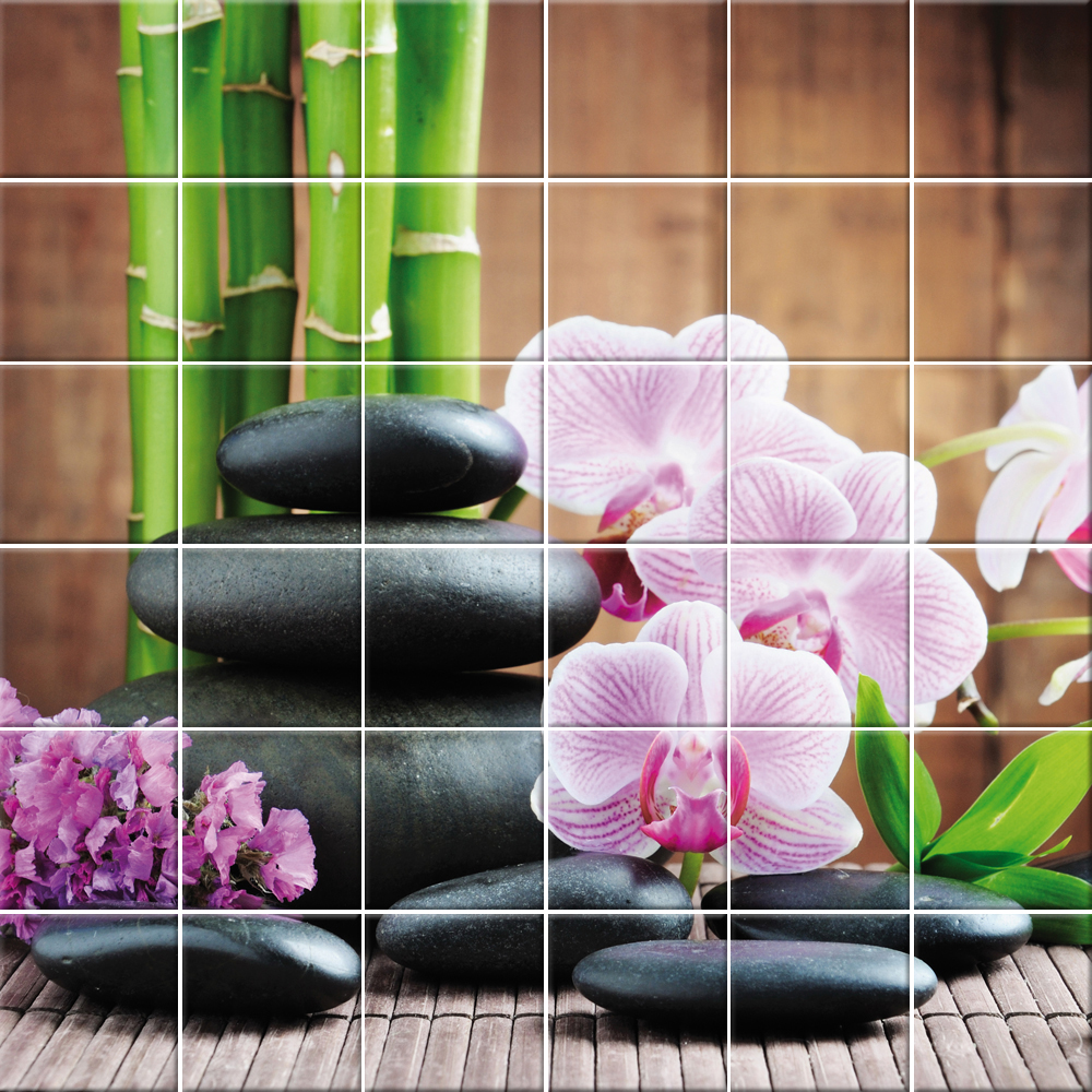 Piastrelle cucina fiori: fiori sono sempre stati il motivo ed tema ... Adesivi per bagno beige e verde