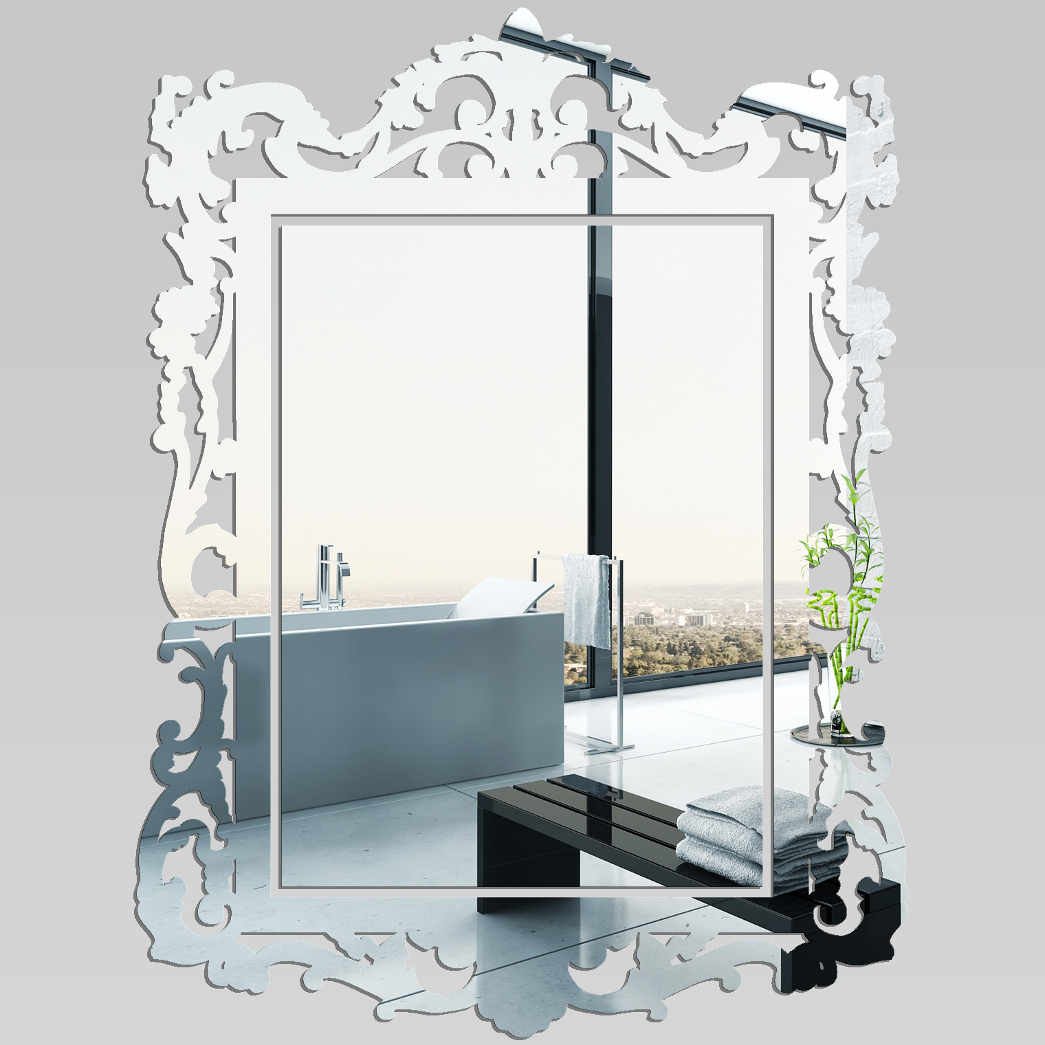 Adesivi follia : specchio acrilico plexiglass barocco