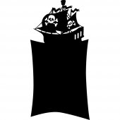 Adesivo Lavagna nave pirata