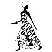 Adesivo Murale ballerina Africana