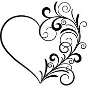 Adesivo Murale cuore ornamentale