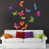 Kit Adesivo Murale bambini 12 farfalle