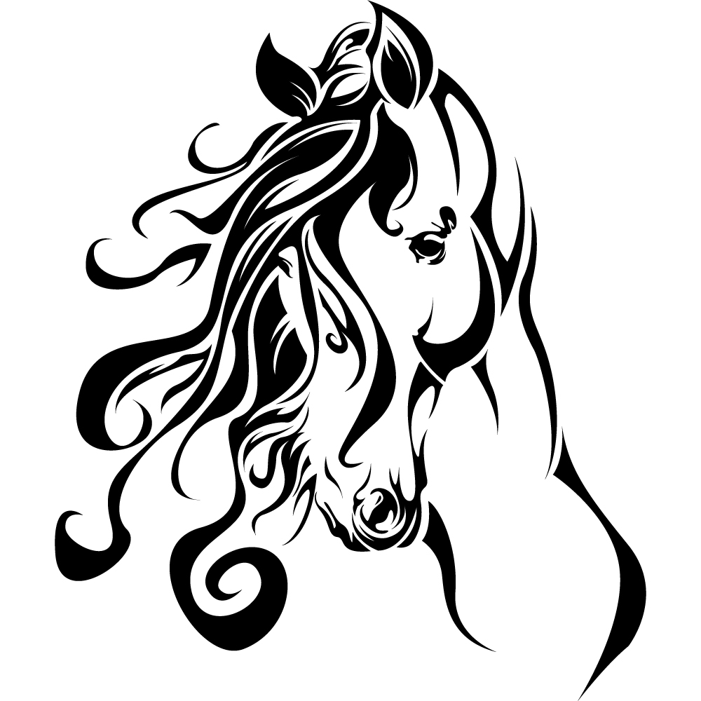 Adesivo Auto A Forma Di Cavallo U24 – 9-12 Cm, Colori Brillanti, Resistente UV E Graffi