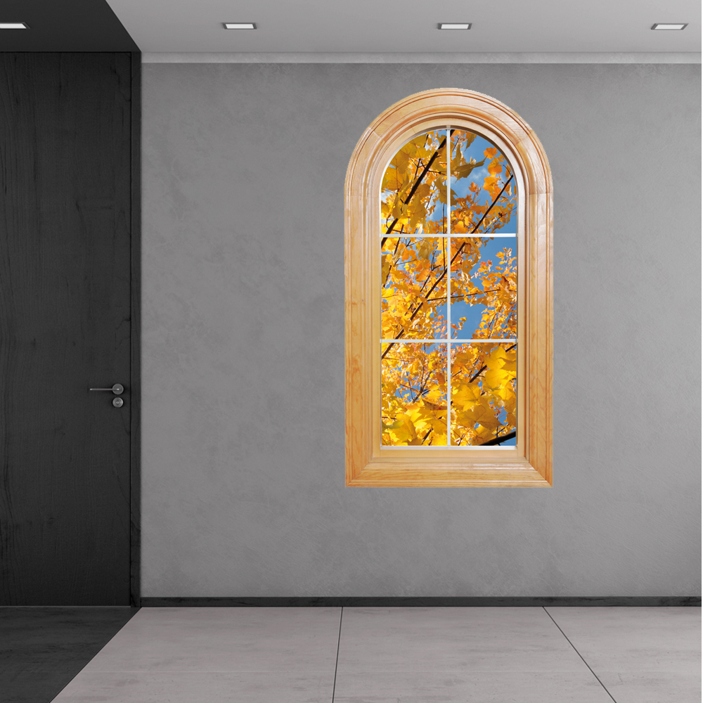 Adesivi follia : Adesivo Murale finestra trompe l'oeil