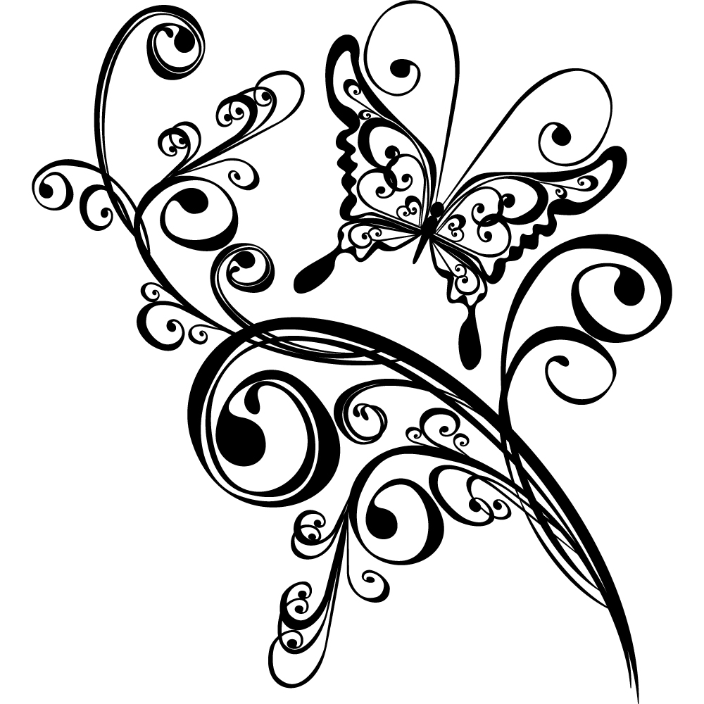 Adesivi Murali Per Cameretta Ragazze | Luna, Farfalle E Fiori | 30x60cm In PVC | Decorazione Floreale Rosa