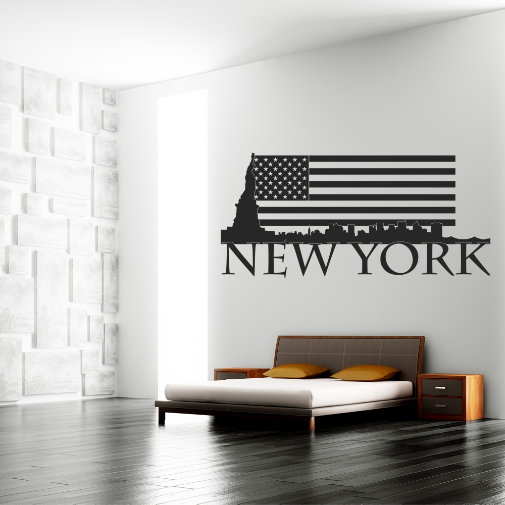 Hellweg Druckerei Adesivo Per Scooter New York Herzschlag, Nero Lucido, 19x5 Cm, Adesivo Decorativo Resistente Autolavaggio, Regalo Souvenir, Prodotto In Germania
