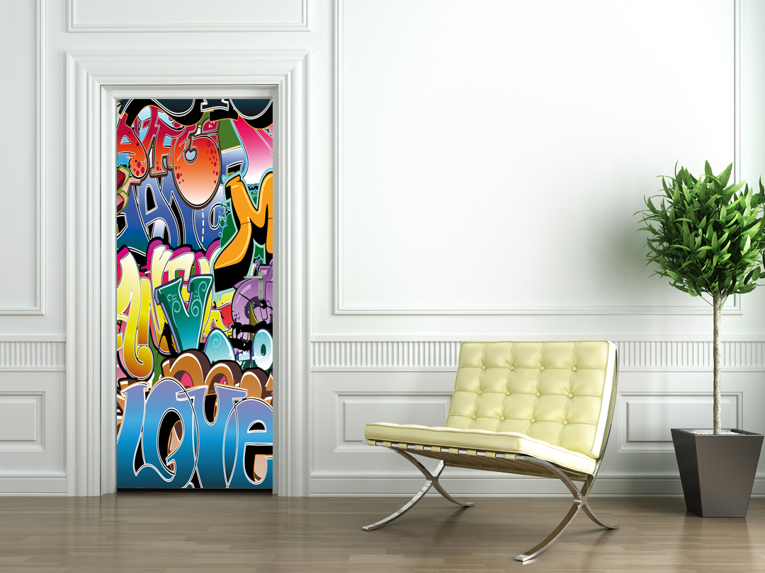 Adesivo Decorativo Per Frigorifero Great Love, Vinile Senza Bolle, 60x185 Cm, Stampa Di Alta Qualità