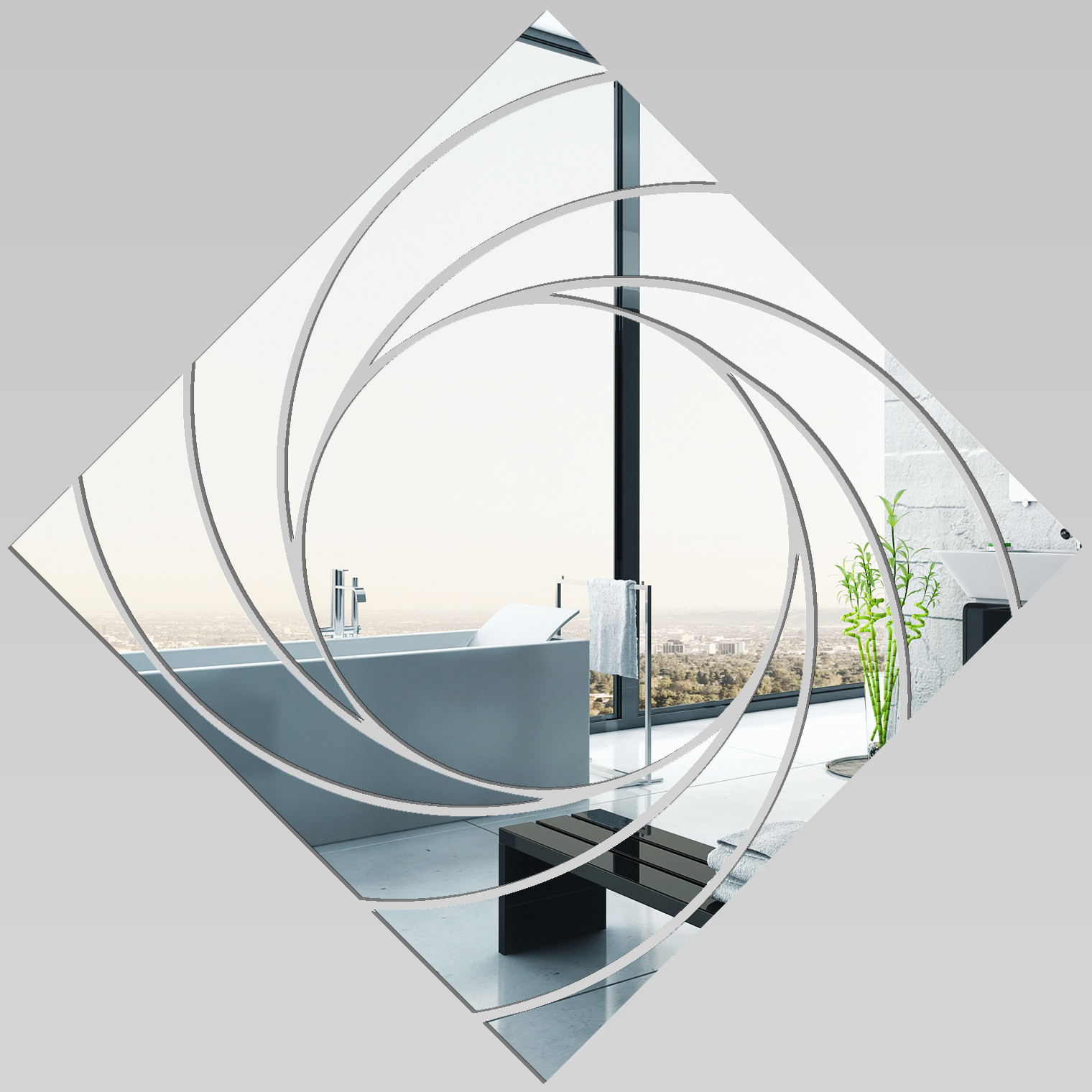 Specchio Acrilico Argento 300x300 Mm – Spessore 3 Mm, Infrangibile E Leggero, Per Arredamento E Segnaletica