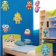 Kit Adesivo Murale bambini 9 robot