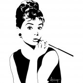 Adesivo Murale Audrey Hepburn