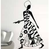 Adesivo Murale ballerina Africana