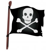Adesivo Murale bambino bandiera pirata