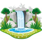 Adesivo Murale bambino cascata