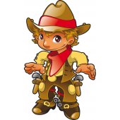 Adesivo Murale bambino cowboy