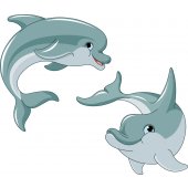 Adesivo Murale bambino delfino