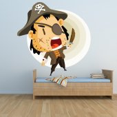 Adesivo Murale bambino giovane pirata