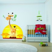 Adesivo Murale bambino giraffa