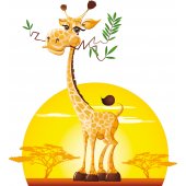 Adesivo Murale bambino giraffa