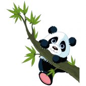 Adesivo Murale bambino panda