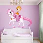 Adesivo Murale bambino pony