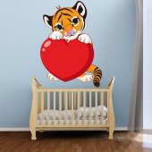 Adesivo Murale bambino tigre