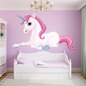 Adesivo Murale bambino unicorno