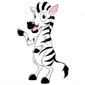 Adesivo Murale bambino zebra