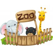 Adesivo Murale bambino zoo