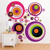 Adesivo Murale cerchio multicolore