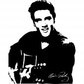 Adesivo Murale elvis presley