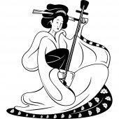 Adesivo Murale Geisha