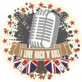 Adesivo Murale i love rock'n'roll