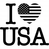 Adesivo Murale i love USA