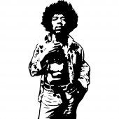 Adesivo Murale jimmy hendrix