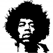 Adesivo Murale jimmy hendrix