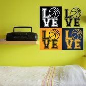 Adesivo Murale love pallacanestro