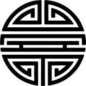 Adesivo Murale simbolo rotondo asiatico