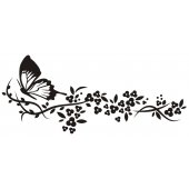 Adesivo Murale striscia farfalle
