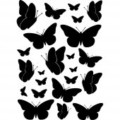 Kit Adesivo Murale 23   farfalle