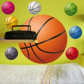 Kit Adesivo Murale   8 pallone pallacanestro