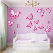 Kit Adesivo Murale bambini 13 farfalle