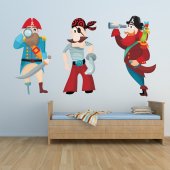 Kit Adesivo Murale bambini 3 pirati