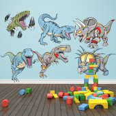 Kit Adesivo Murale bambini 6 dinosauri