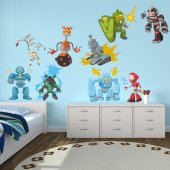 Kit Adesivo Murale bambini  9 robot