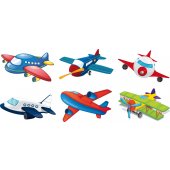 Kit Adesivo Murale bambini aerei