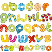 Kit Adesivo Murale bambini alfabeto e numeri