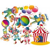 Kit Adesivo Murale bambini circo