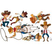 Kit Adesivo Murale bambini cowboy