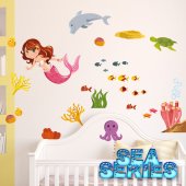 Kit Adesivo Murale bambini marino
